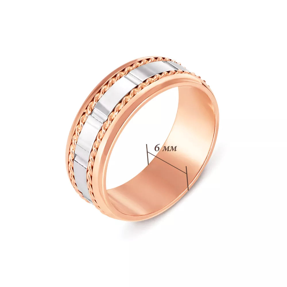 Gold-Exclusive™ Combination wedding ring.